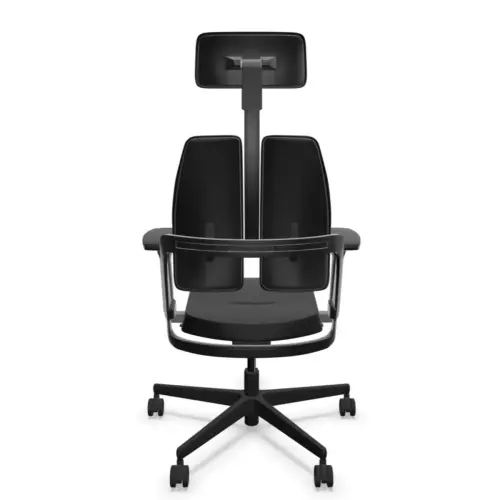 Siège DUO BACK ergonomique synchrone noir photo du produit