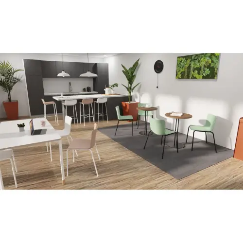 Tabouret haut H 75 cm POPP dossier bas photo du produit