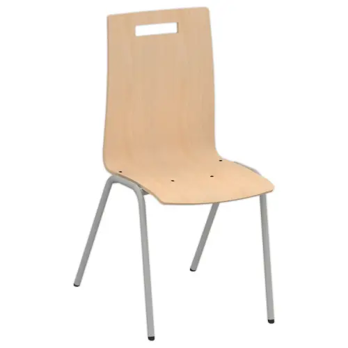 Chaise NINA - coque bois Blueprotech® Classic C1 - aluminium épox photo du produit