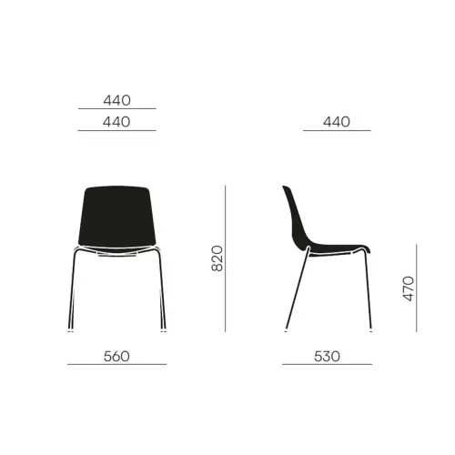 Chaise polypro blanche 4 pieds blanc photo du produit