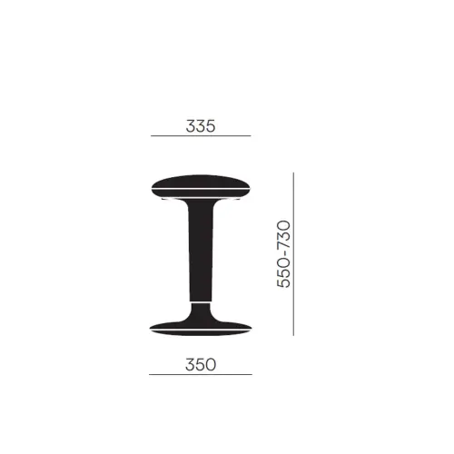 Tabouret oscillant gris photo du produit