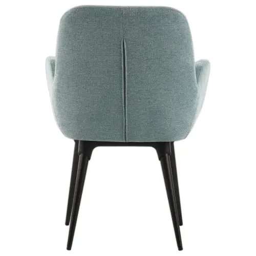 2 Fauteuils Tissu bleu clair 4 pieds m&eacute;tal mont&eacute;s photo du produit