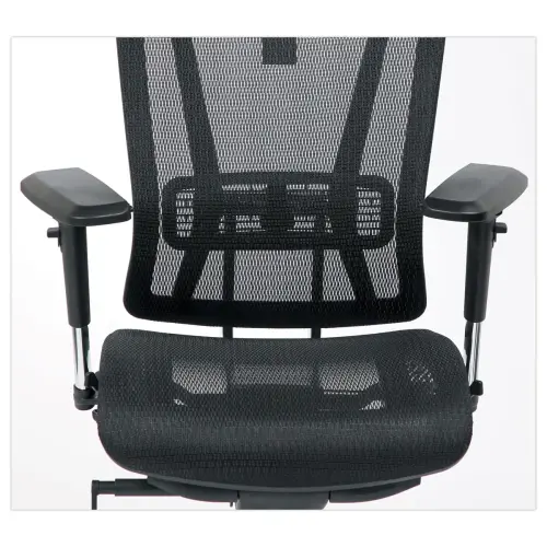 Si&egrave;ge synchrone VASEA t&eacute;tiere accot soutien lombaire noir r&eacute;sille photo du produit