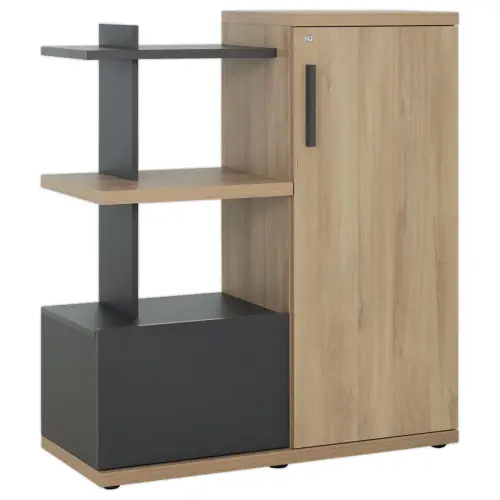 Meuble de rangement compact chêne du bocage monté photo du produit