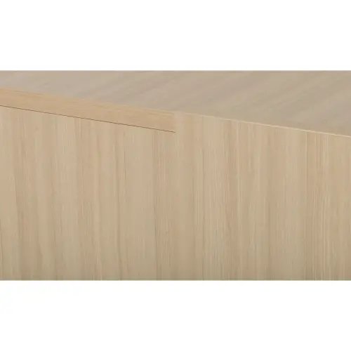 Bureau rectangulaire BARI L180 cm chêne et blanc monté photo du produit