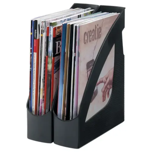 Porte-revues re-solution 4 tiroirs 245x75x312 mm - noir photo du produit