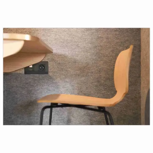 Tabouret pour cabine acoustique 1 personne h&ecirc;tre photo du produit
