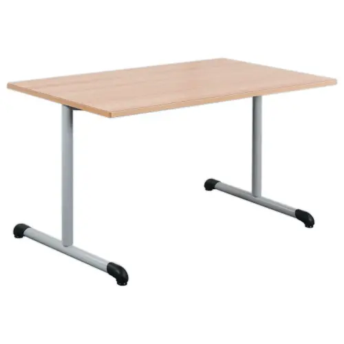 Table de collectivité 160 x 80 stratifiée hêtre -pieds alu montée photo du produit