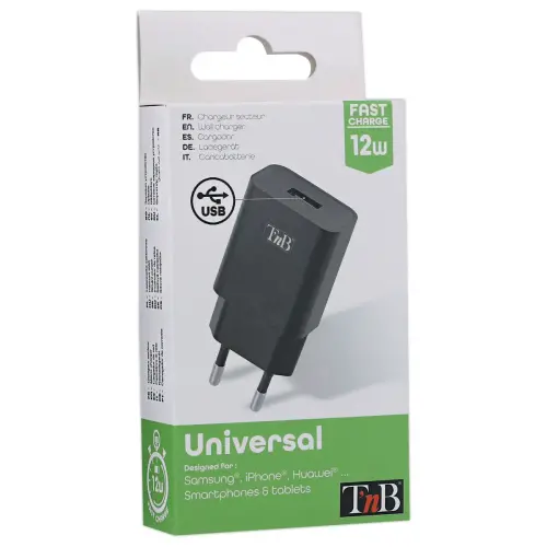 Chargeur secteur 1 port USB-A 12W photo du produit