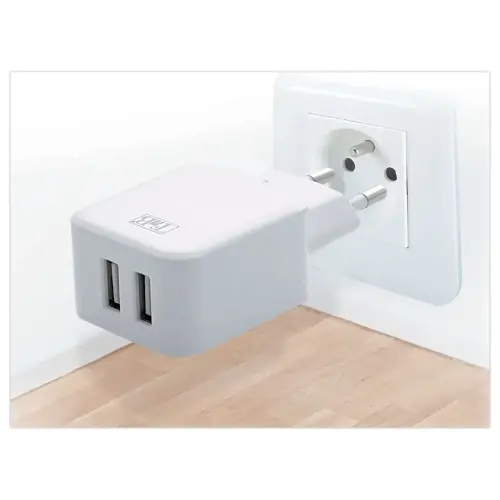 Chargeur secteur 2 ports USB-A 12W photo du produit