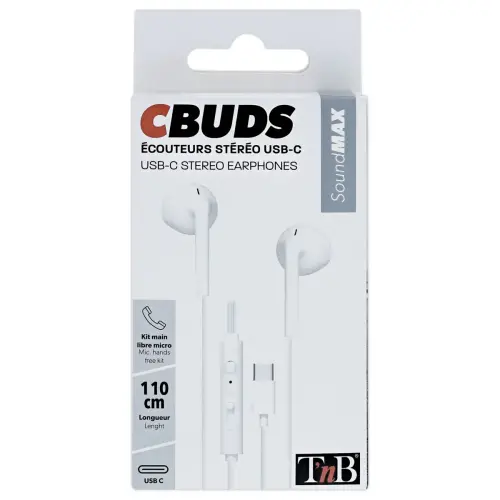 &Eacute;Couteurs semi intra-auriculaires TYPE-C photo du produit