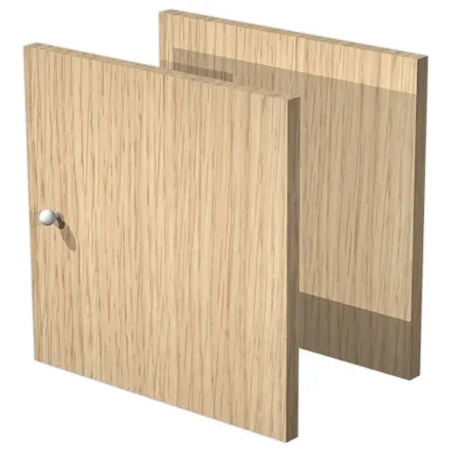 2 Portes chêne pour les rangements à cases MAXICOLOR montées photo du produit