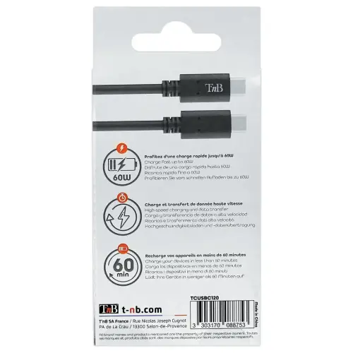 Câble de charge USB-C USB-C 1 photo du produit