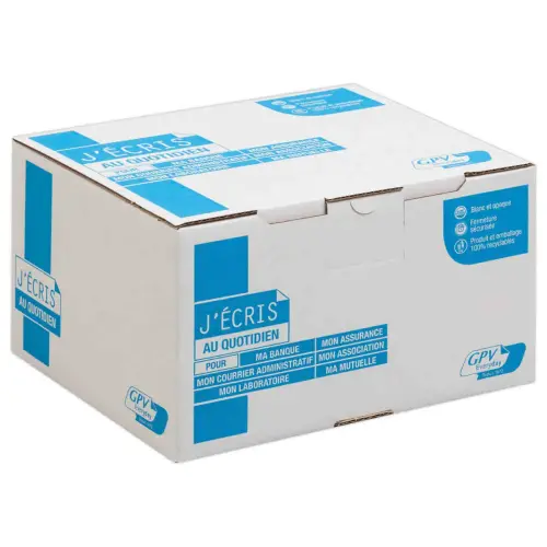 500 Enveloppes blanches 162x229 80 g/m&sup2; fen&ecirc;tre 45x100 silicon&eacute;e photo du produit