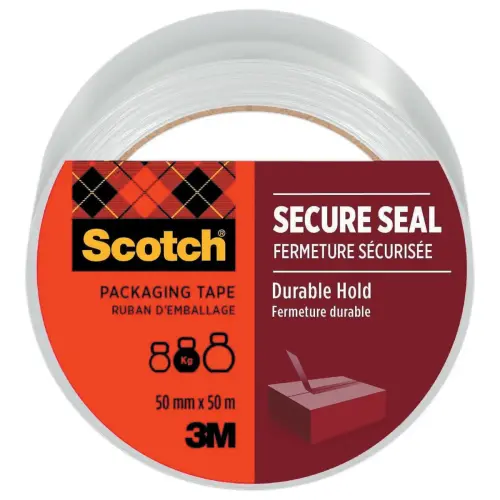 Ruban d'emballage Scotch® SECURE SEAL50 mm x 50 m Transparent photo du produit