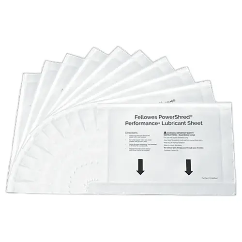 Lot de 10 feuilles de lubrification pour destructeurs photo du produit