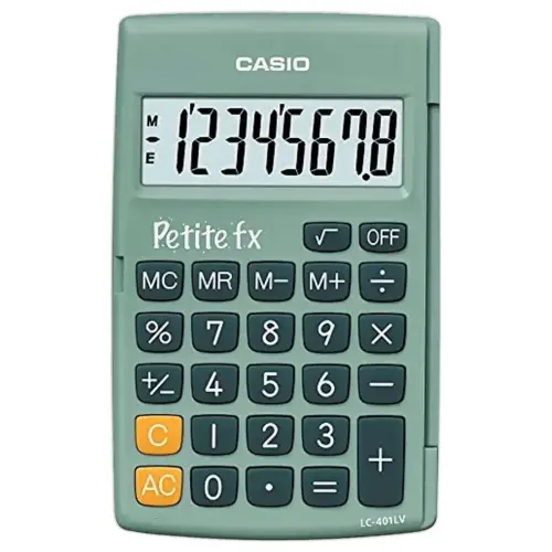 Calculatrice Casio petite FX verte photo du produit