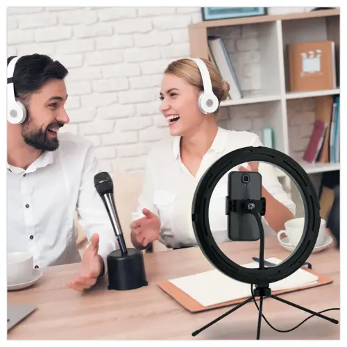 Anneau LED 10" pour smartphone T'NB noir photo du produit