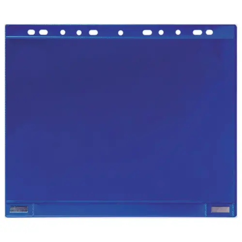 5 Pochettes intercalaires perfor&eacute;es aimant&eacute;es bleues photo du produit