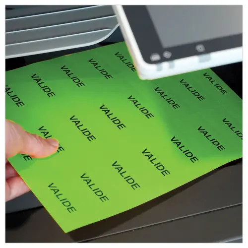 50 Planches &eacute;tiquettes L70xH37mm, 1200 &eacute;tiq/ bo&icirc;te, vert photo du produit