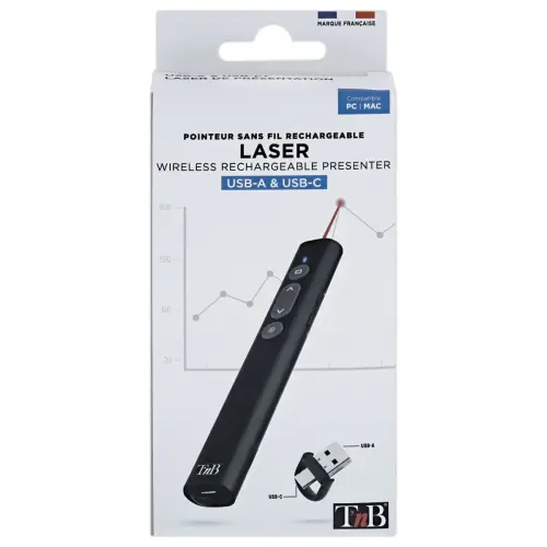 Pointeur laser de présentation rechargeable T'NB photo du produit
