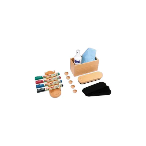 Kit d'accessoires Wooden pour tableau blanc - 17 pièces - Bois FSC® - Legamaster photo du produit