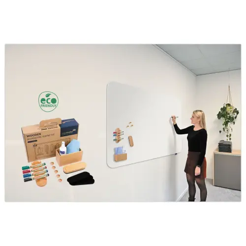 Kit d'accessoires Wooden pour tableau blanc - 17 pièces - Bois FSC® - Legamaster photo du produit
