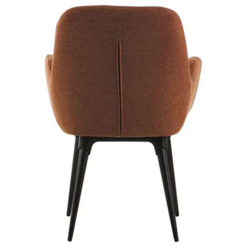 2 Fauteuils Tissu terracotta 4 pieds métal montés photo du produit