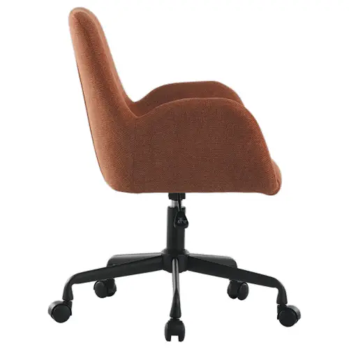 2 Fauteuils Tissu terracotta pi&eacute;tement &agrave;roulettes mont&eacute;s photo du produit