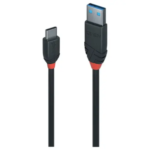 Câble USB Black Line 3.2 - Type A vers C - 10Gbit/s - 1m - LINDY photo du produit