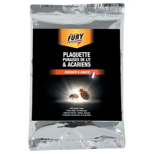Plaquette punaises de lit & acariens Fury photo du produit