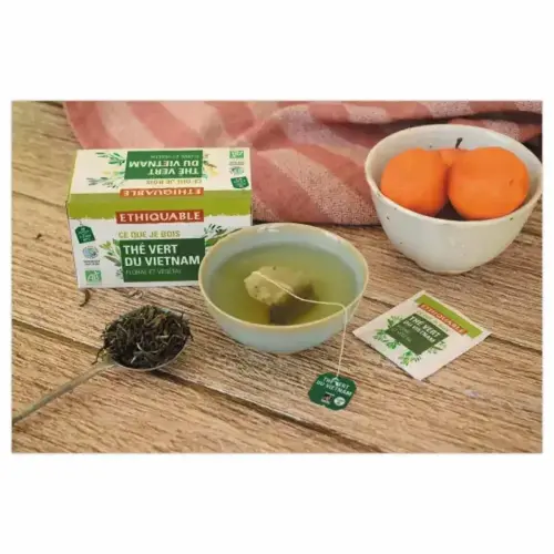 20 Sachets de th&eacute; vert Vietnam BIO -Ethiquable photo du produit