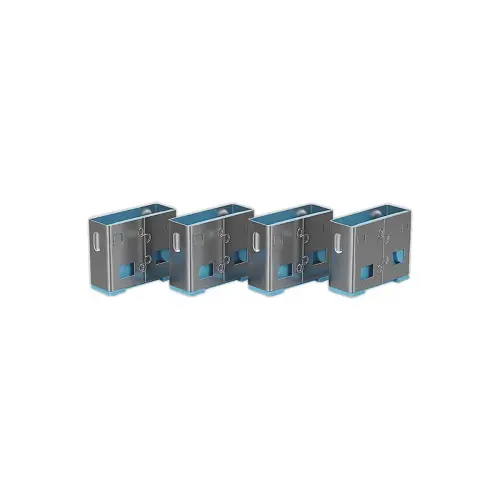 Clé pour bloqueurs de port USB Type A - 4 verrous - Bleu - LINDY photo du produit