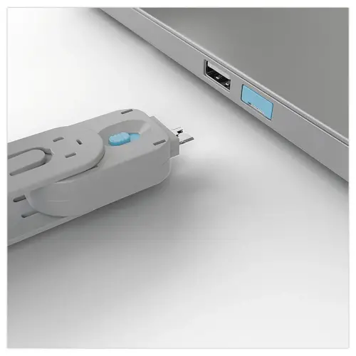 Clé pour bloqueurs de port USB Type A - avec 4 verrous, Bleu photo du produit
