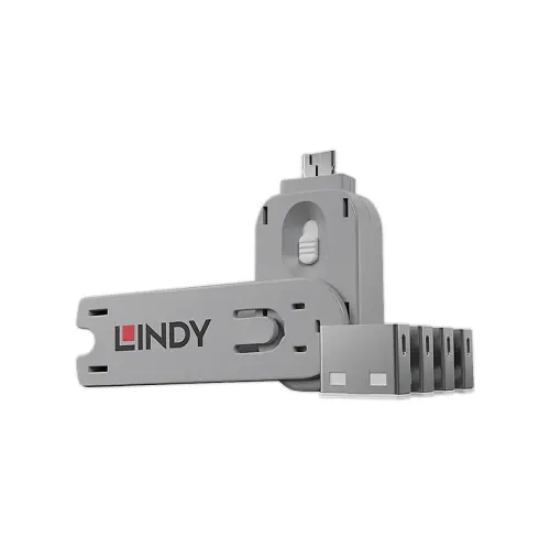 Clé pour bloqueurs de port USB Type A - 4 verrous - Blanc - LINDY photo du produit