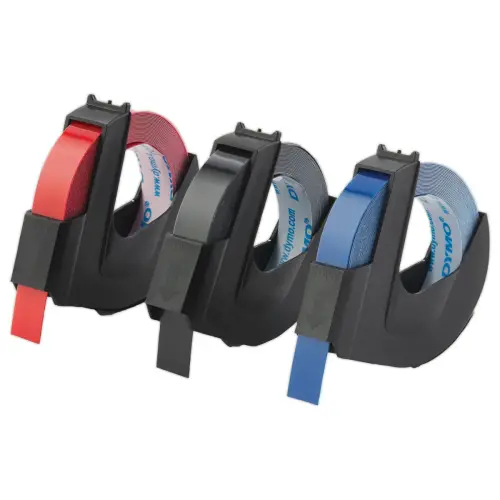 3 Rubans de marquage 3D Dymo® 9 mm x 3 m assortis brillant photo du produit