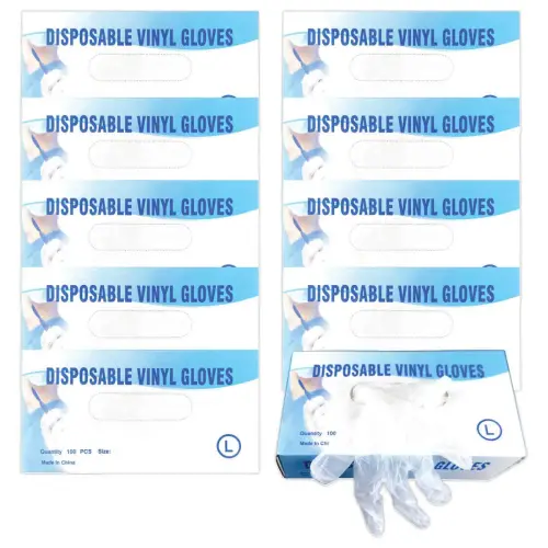 1000 Gants vinyle non poudrés sans latex taille 9/ L photo du produit