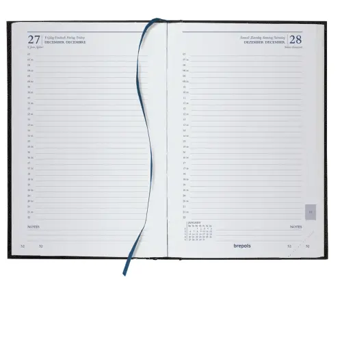 Agenda journalier Brepols Ecoday - 1j/page - 13,3x20,8 cm - bleu photo du produit
