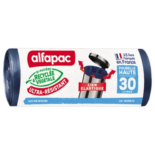 360 Sacs à liens coulissants pour poubelles hautes - 30L photo du produit