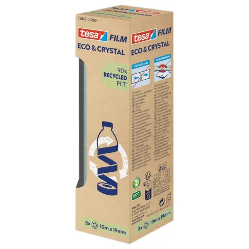 8 Rouleaux adhésif transparent Tesafilm®Eco & Crystal 33mx19mm photo du produit