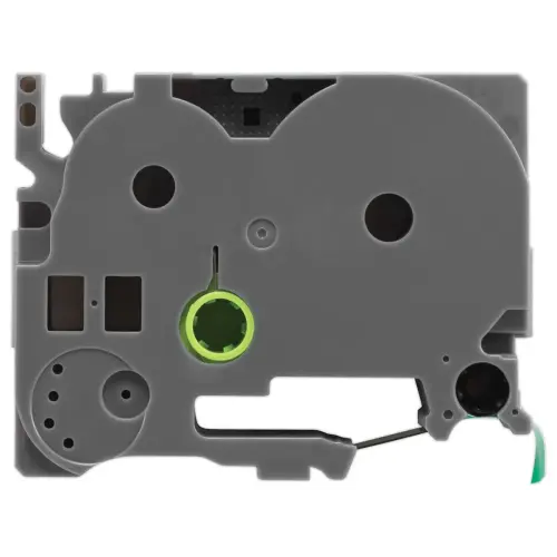 Ruban comp Brother TZE 731 12mm vert impression noire photo du produit