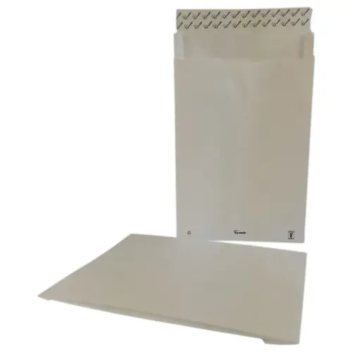 20 Pochettes Tyvek blanc indéchirable 250x330 mm à soufflet 38 mm photo du produit