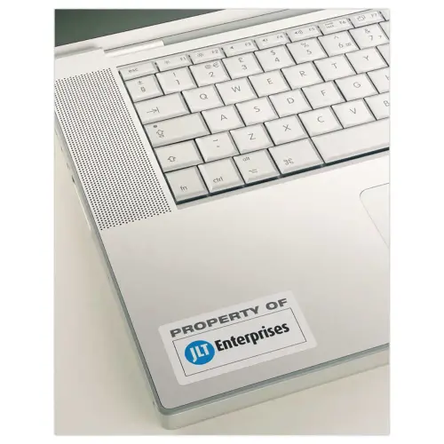 800 éTiquettes ultra-adhésives polyester Laser blanches 45,7 x 25,4 mm photo du produit