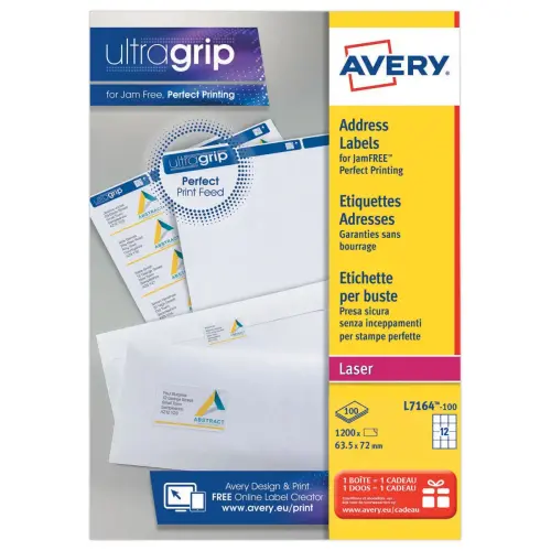 Etiquettes adresses Laser blanche 63.5x 72mm photo du produit
