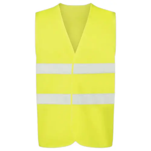 Gilet de s&eacute;curit&eacute; jaune - 2 bandes r&eacute;fl&eacute;chissantes Taille 2XL photo du produit