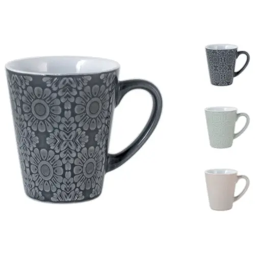 6 Mug décors assortis grès photo du produit