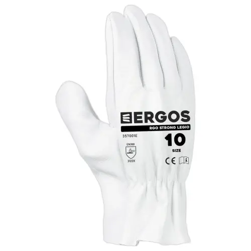 12 Paires de Gants de manutention lourde 357001E NATUREL ERGOS - Taille 9 - RG photo du produit