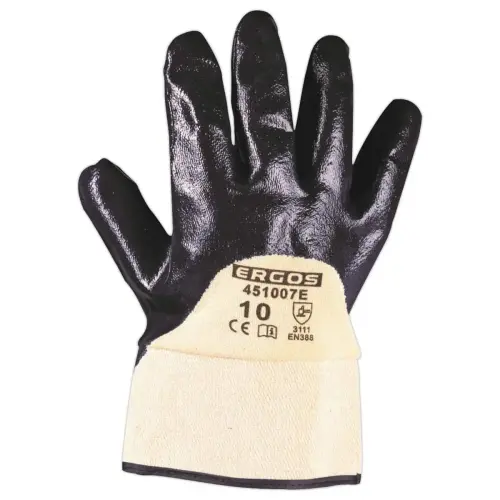 12 Paires de Gants de manutention ERGOS 451007E - Manchette anti-happement - Taille 8 - RG photo du produit