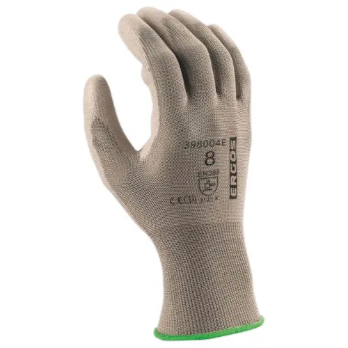 12 Paires de gants polyester - gris - Taille 9 - RG photo du produit