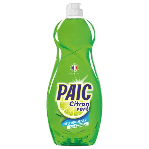 Flacon de liquide vaisselle Paic citron vert super dégraissant 750ml photo du produit